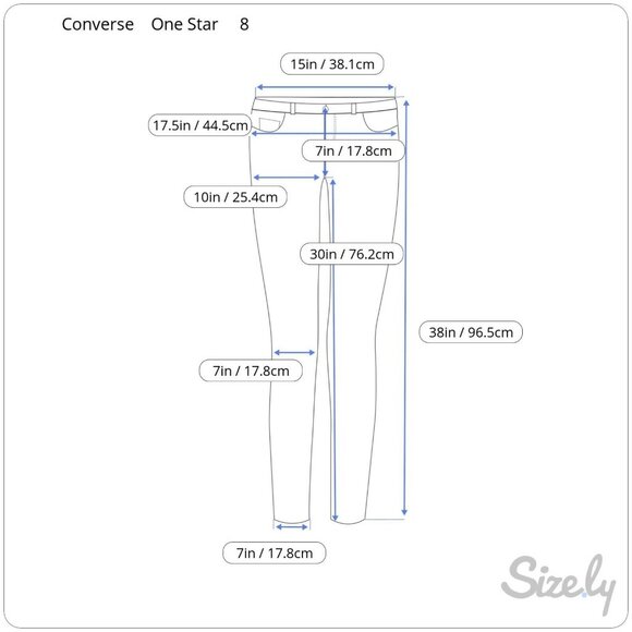 Converse One Star Womens 8 30x30 Jeans Gray Straight Leg Low Rise Stretch Y2K - Picture 8 of 8